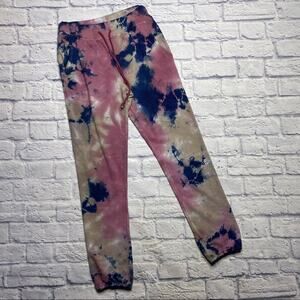Daydreamer Rouge Storm Marbled Purple Blue Tie Dye Jogger Pants